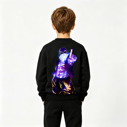 Dragon Ball Anime Graphic Crewneck Sweatshirt for Master Roshi Kids Cartoon Print Cotton Tee