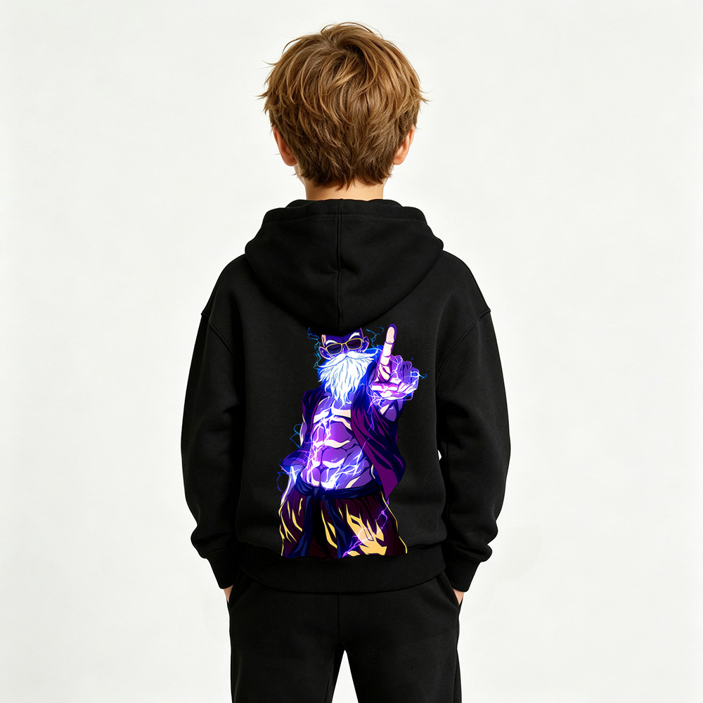 Dragon Ball Anime Graphic Hoodie for Master Roshi Kids Cartoon Print Cotton Tee