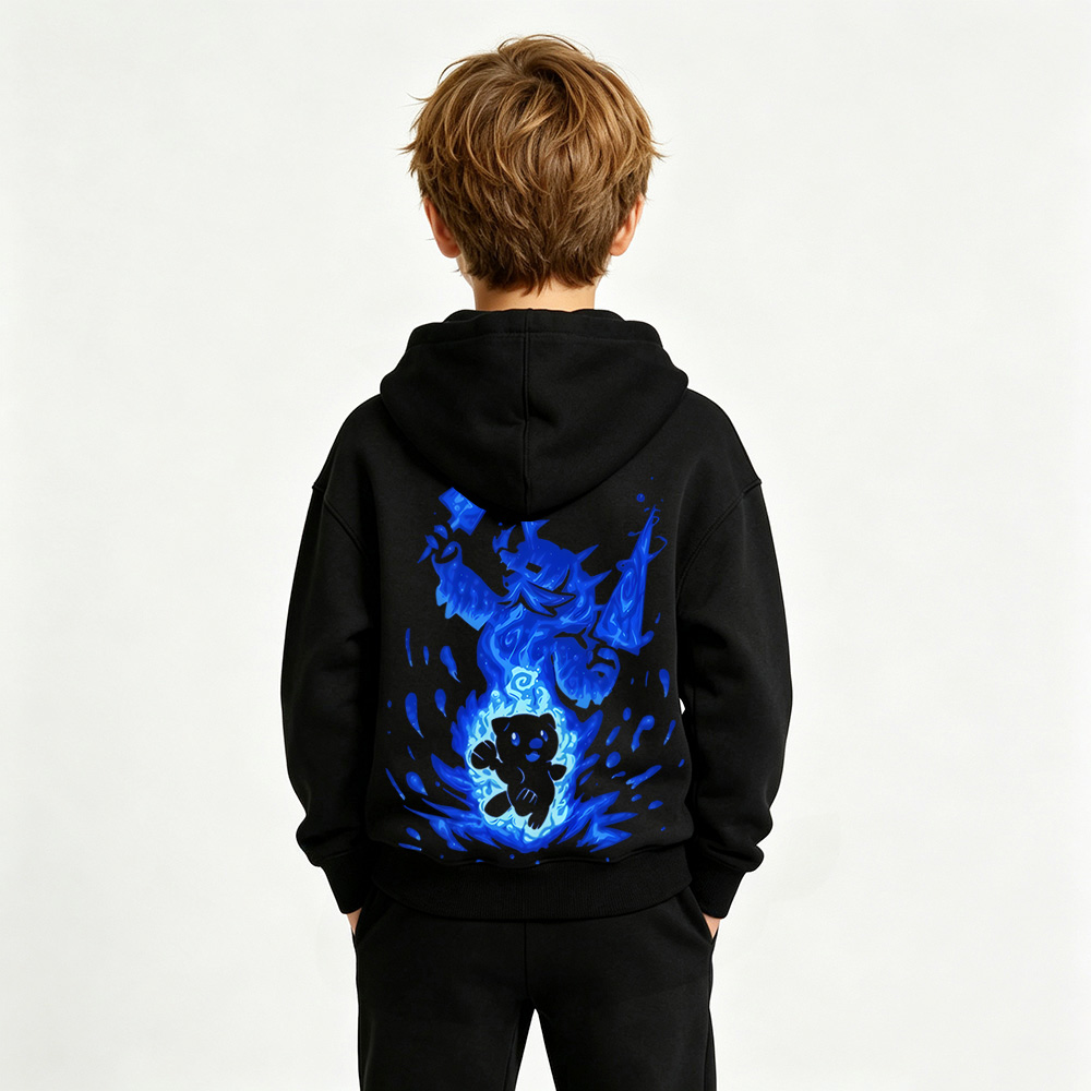Pokémon  Oshawott  Anime Graphic Hoodie for Kids Cartoon Print Cotton Tee