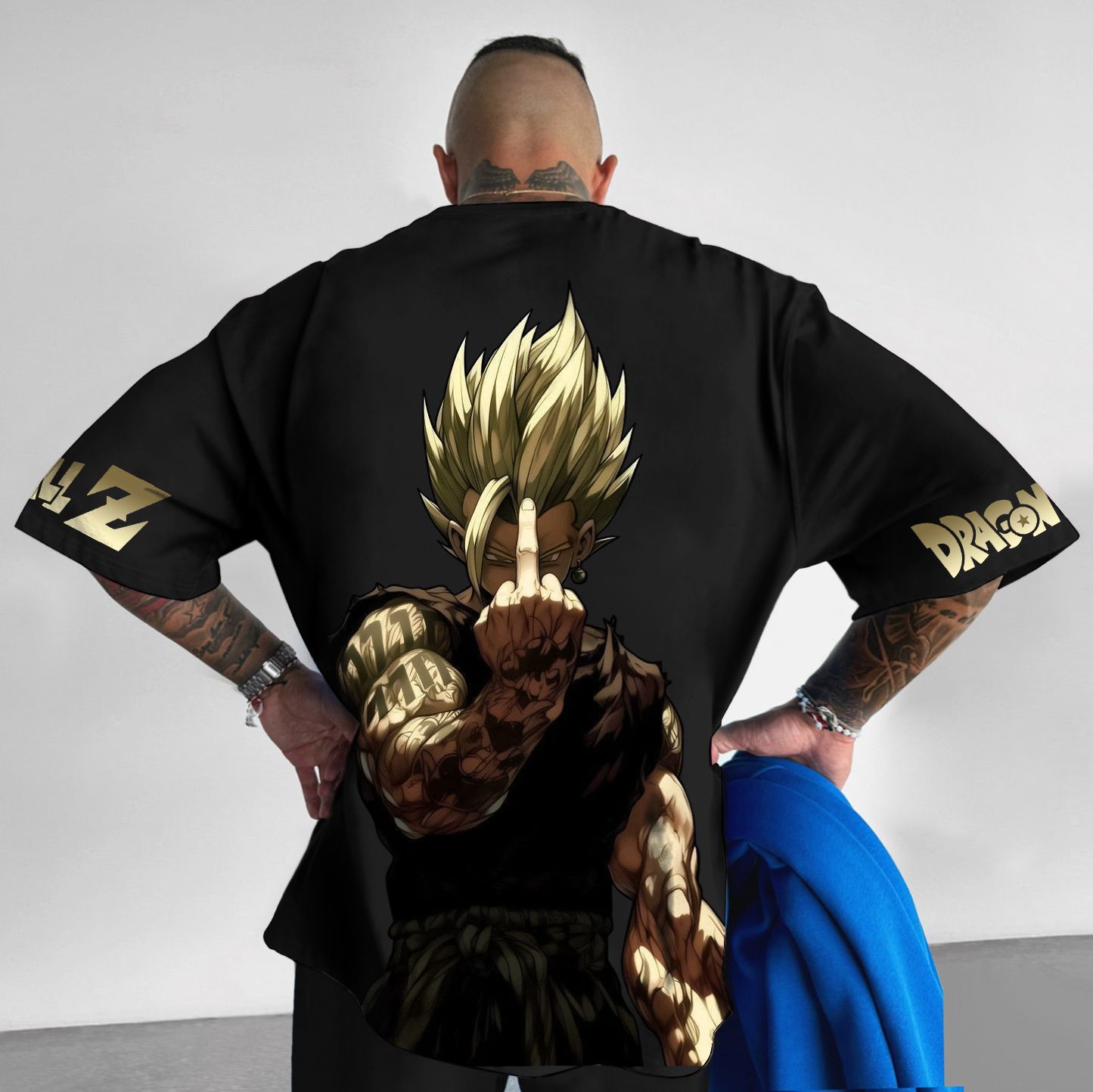 Casual Dragon Ball Anime Vegeta Large Print T-shirt