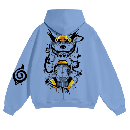 Oversized Unisex Anime Print Hoodie
