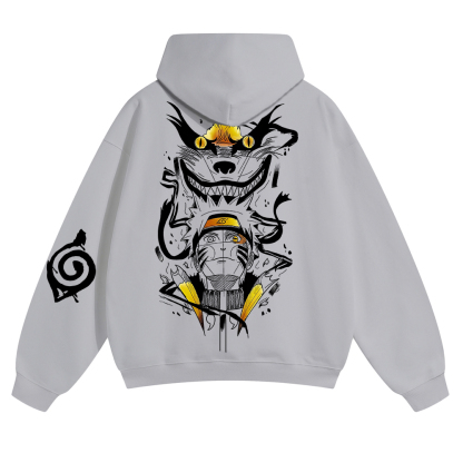 Oversized Unisex Anime Print Hoodie