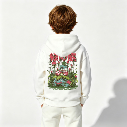 Pokémon Anime Graphic Hoodie for Kids Cartoon Print Cotton Tee