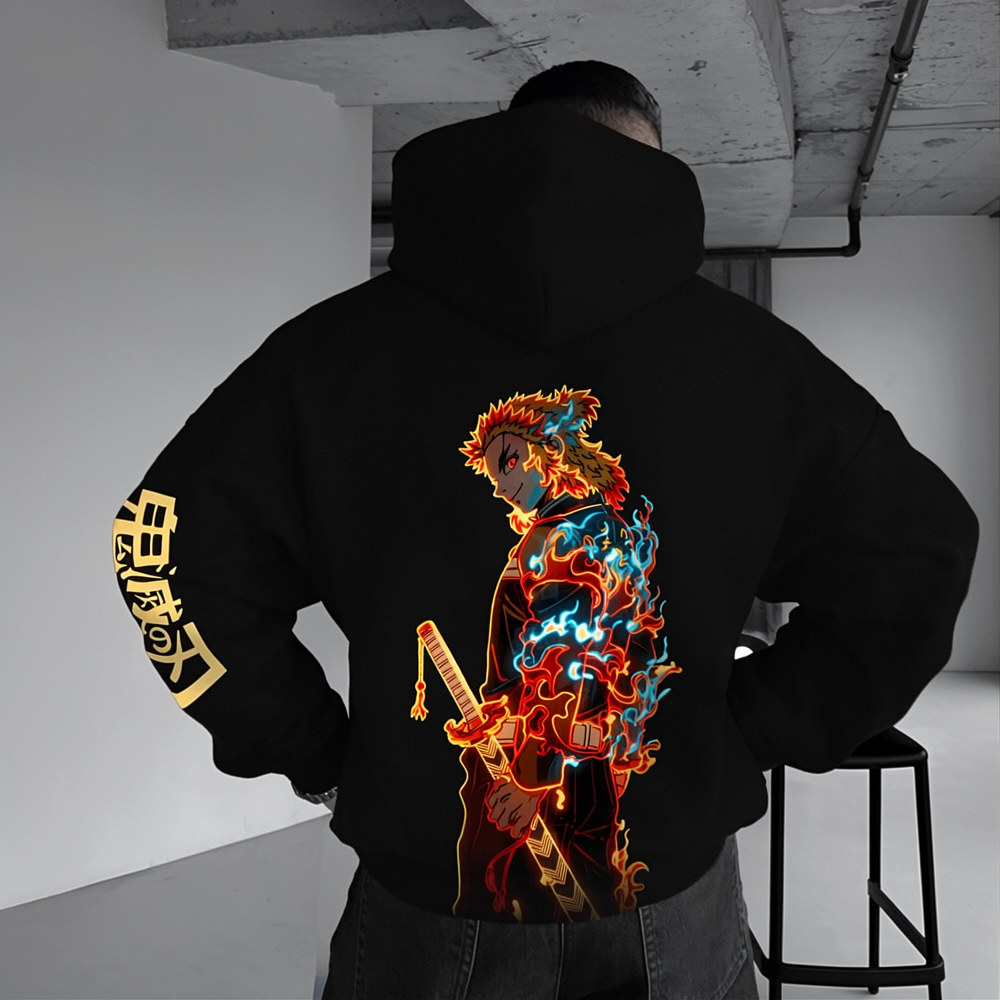 Unisex Demon Slayer Anime Graphic Streetwear Vintage Hoodie