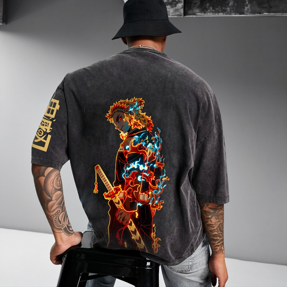 Unisex  Demon Slayer Anime Inspired Vintage T-Shirt