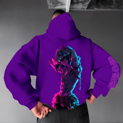 Unisex Demon Slayer Anime Graphic Streetwear Vintage Hoodie