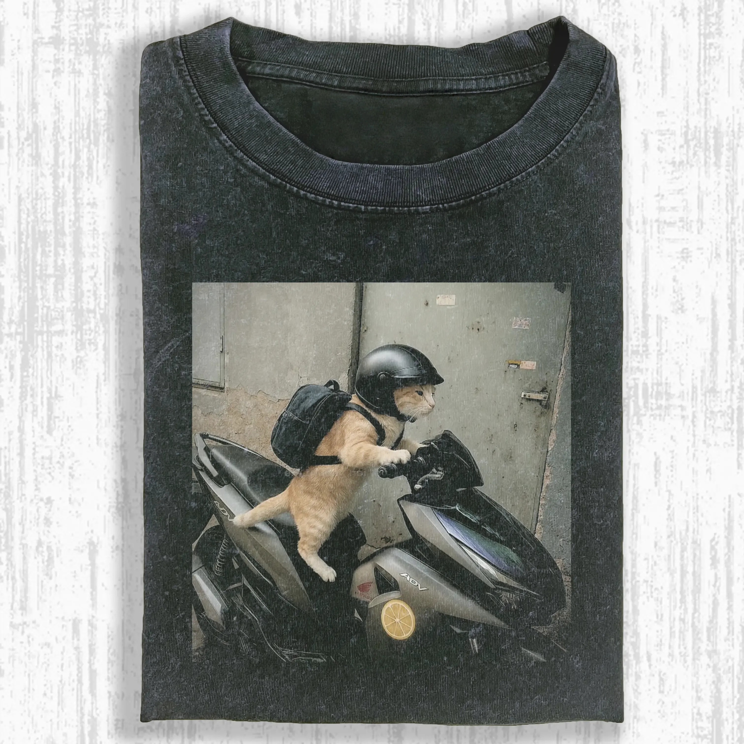 MOTORCYCLE CAT T-SHIRT-ComicClothe