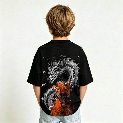 Dragon Ball Anime Graphic Crewneck Sweatshirt for Goku Kids Cartoon Print Cotton Tee