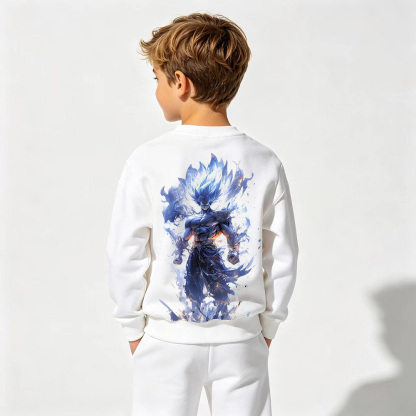 Dragon Ball Anime Graphic Crewneck Sweatshirt for Goku Kids Cartoon Print Cotton Tee