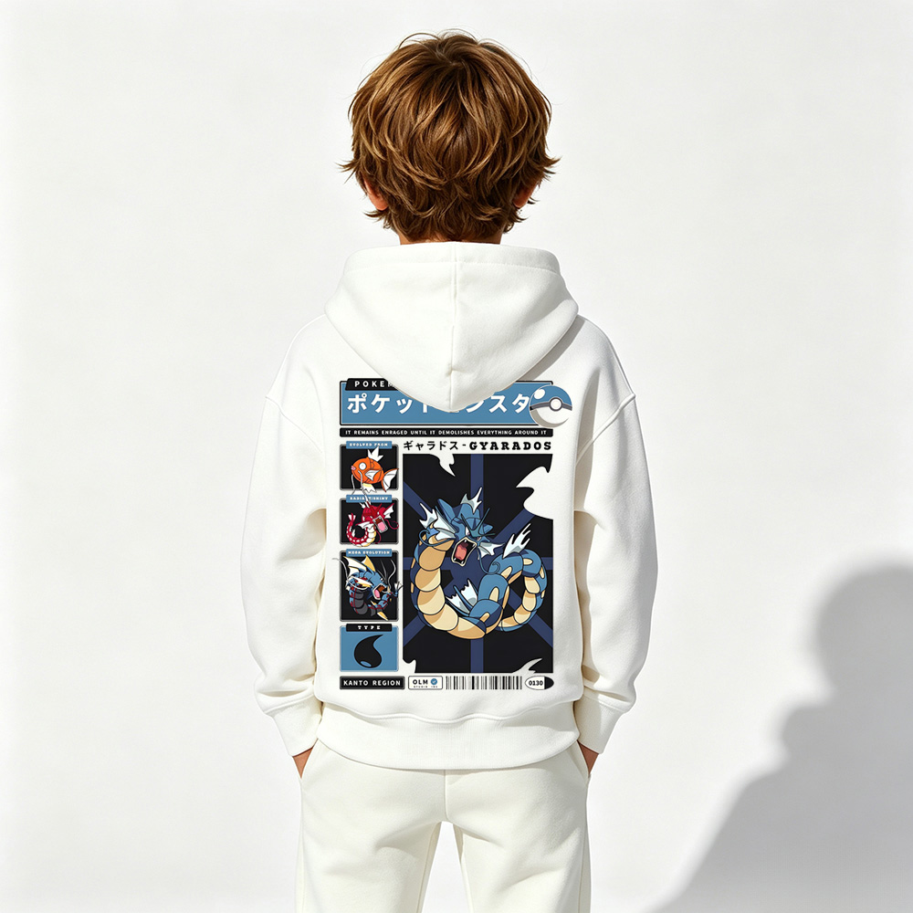 Pokémon Anime Graphic Hoodie for Kids Cartoon Print Cotton Tee