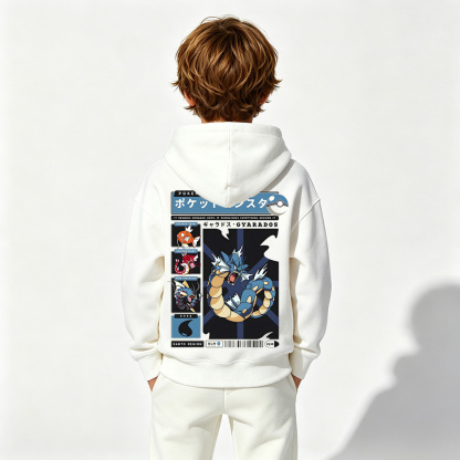 Pokémon Anime Graphic Hoodie for Kids Cartoon Print Cotton Tee
