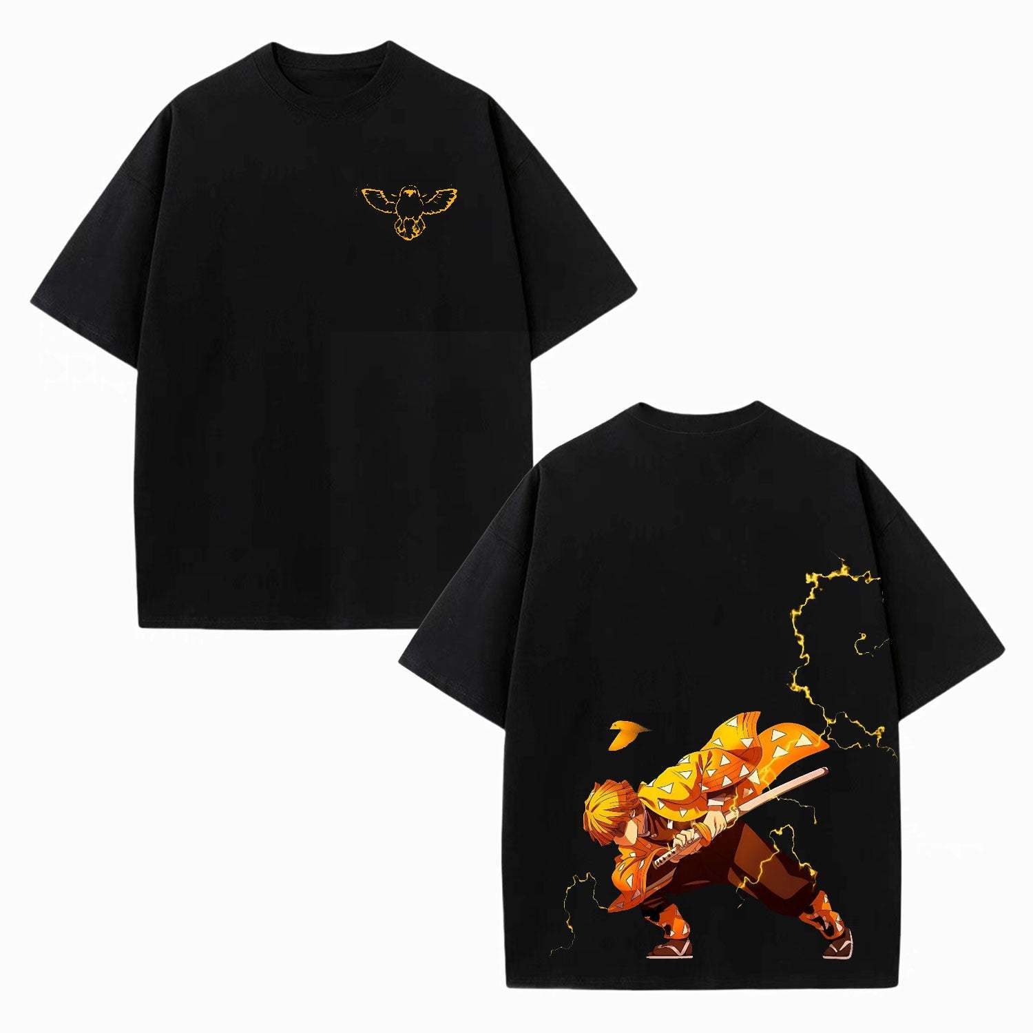 DEMON SLAYER ZENITSU UNISEX ANIME OVERSIZED TEE-[DS]