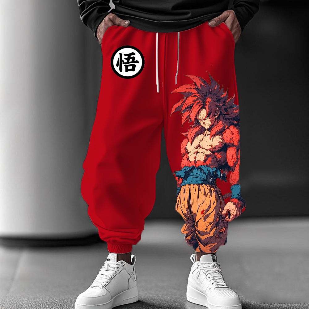 Unisex Anime Graphic Streetwear Vintage Pants-AnimeClothe