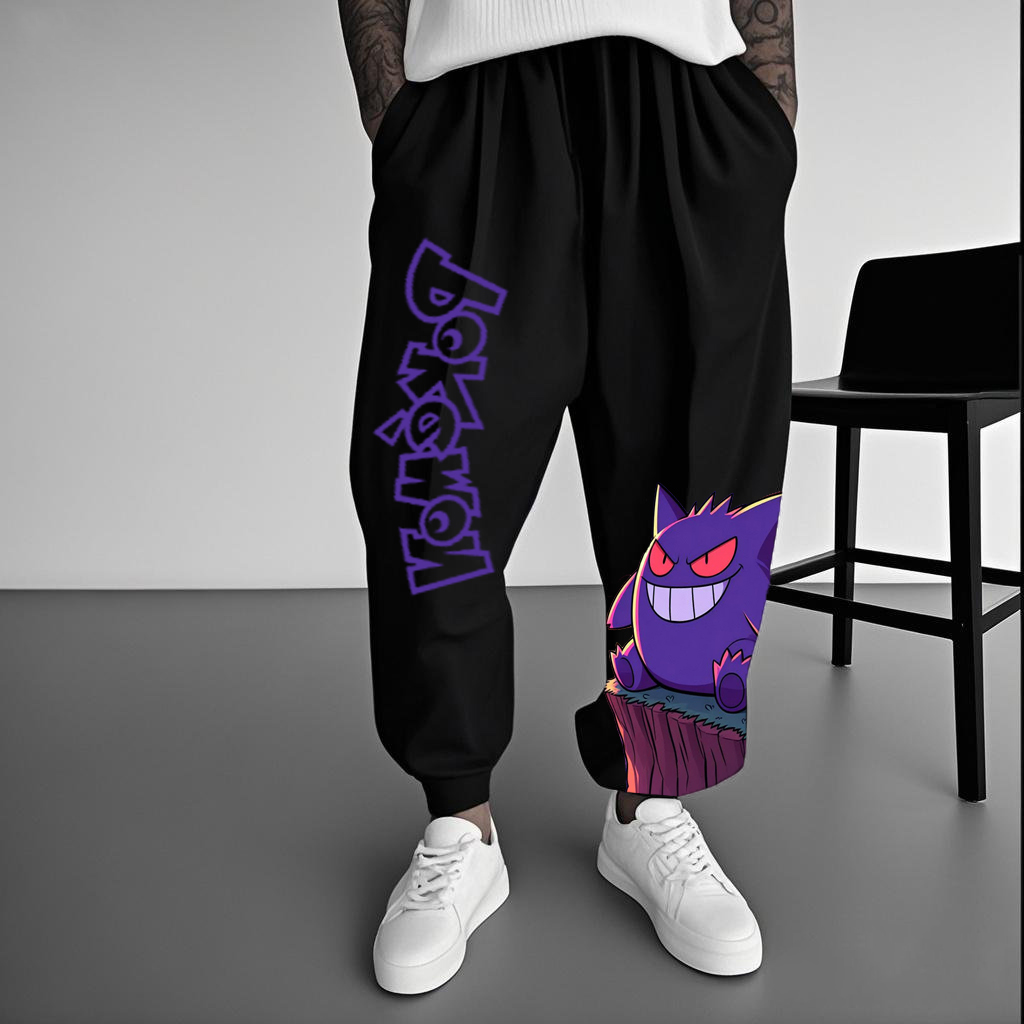 Gengar Print casual trousers-AnimeClothe