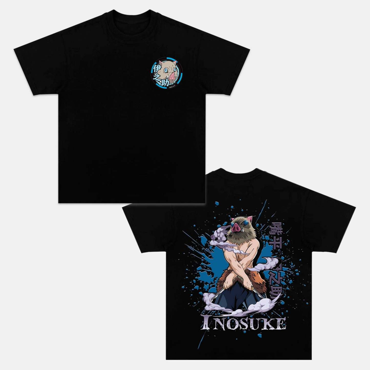 HASHIBIRA INOSUKE UNISEX ANIME INSPIRED VINTAGE T-SHIRTحDEMON SLAYER-[DS]