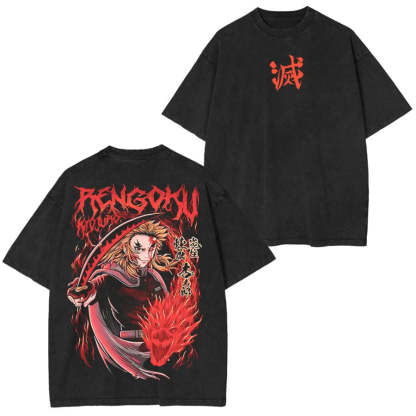 KYOJURO RENGOKU DEMON SLAYER OVERSIZED T-SHIRT-[DS]