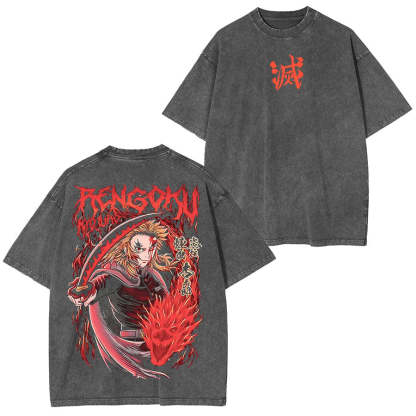 KYOJURO RENGOKU DEMON SLAYER OVERSIZED T-SHIRT-[DS]