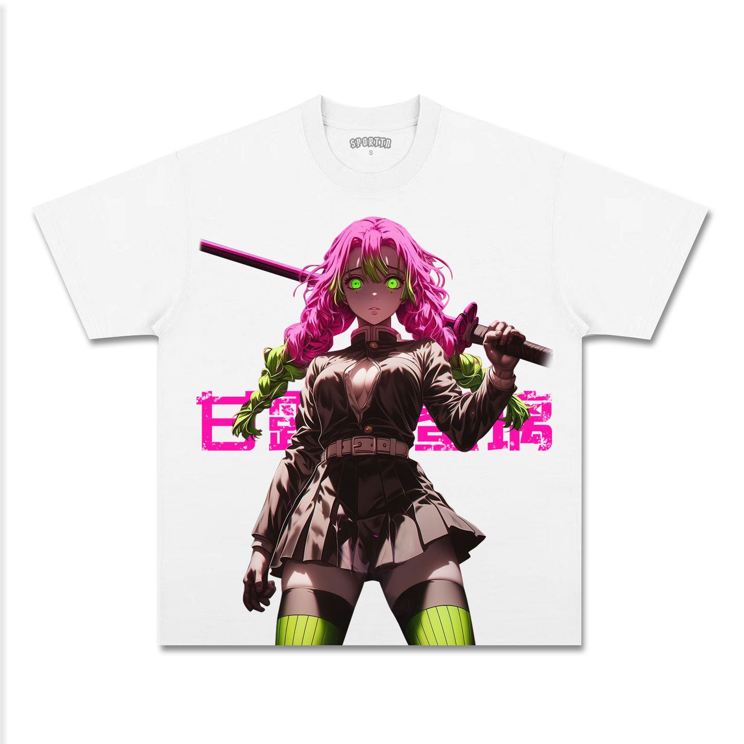 UNISEX ANIME INSPIRED VINTAGE TEEحDEMON SLAYER-[FRONT]