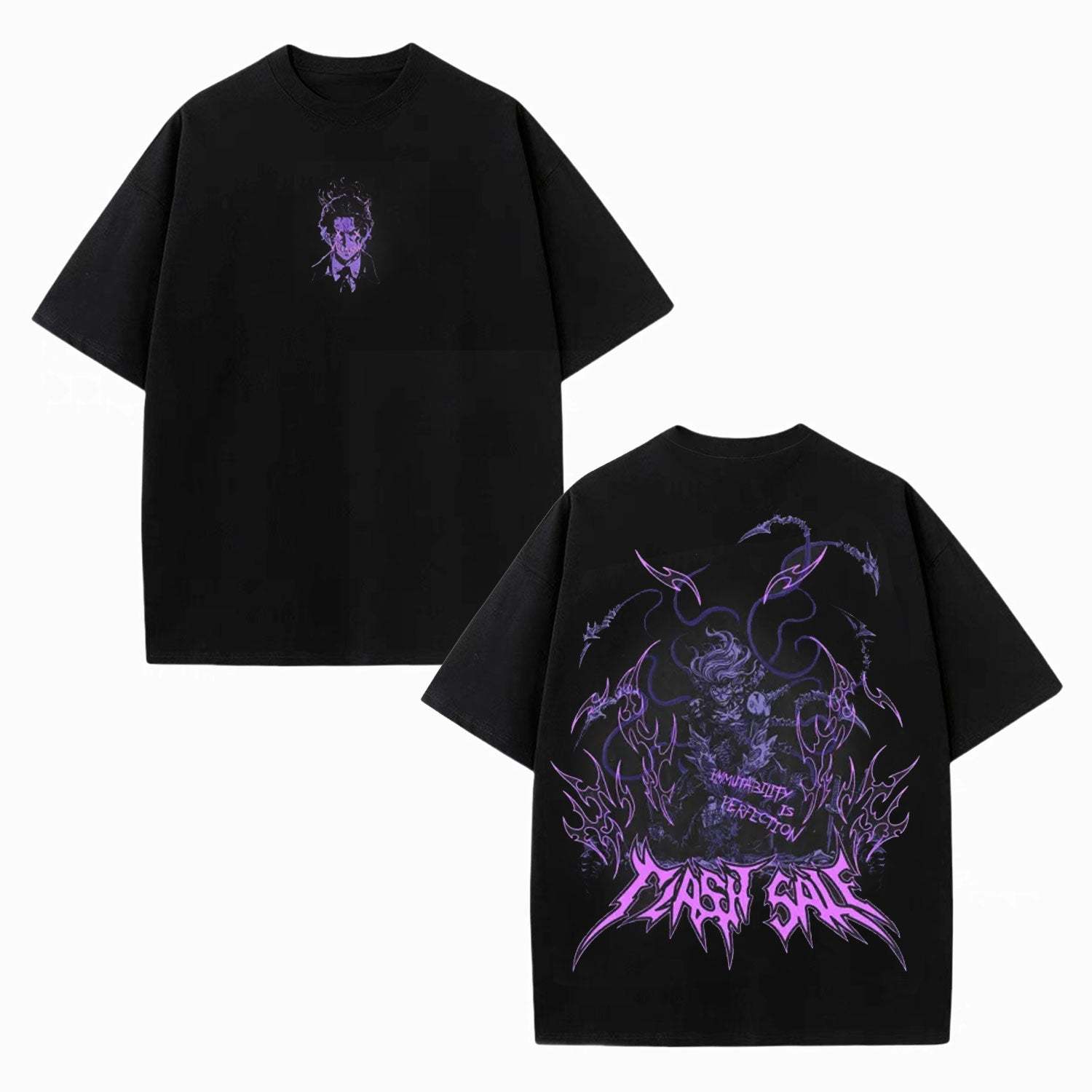 MUZAN KIBUTSUJI PURPLE DEMON SLAYER UNISEX WASHED T-SHIRT-[DS]