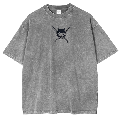 Inosuke Hashibira,Demon Slayer Anime Unisex Washed T-Shirt