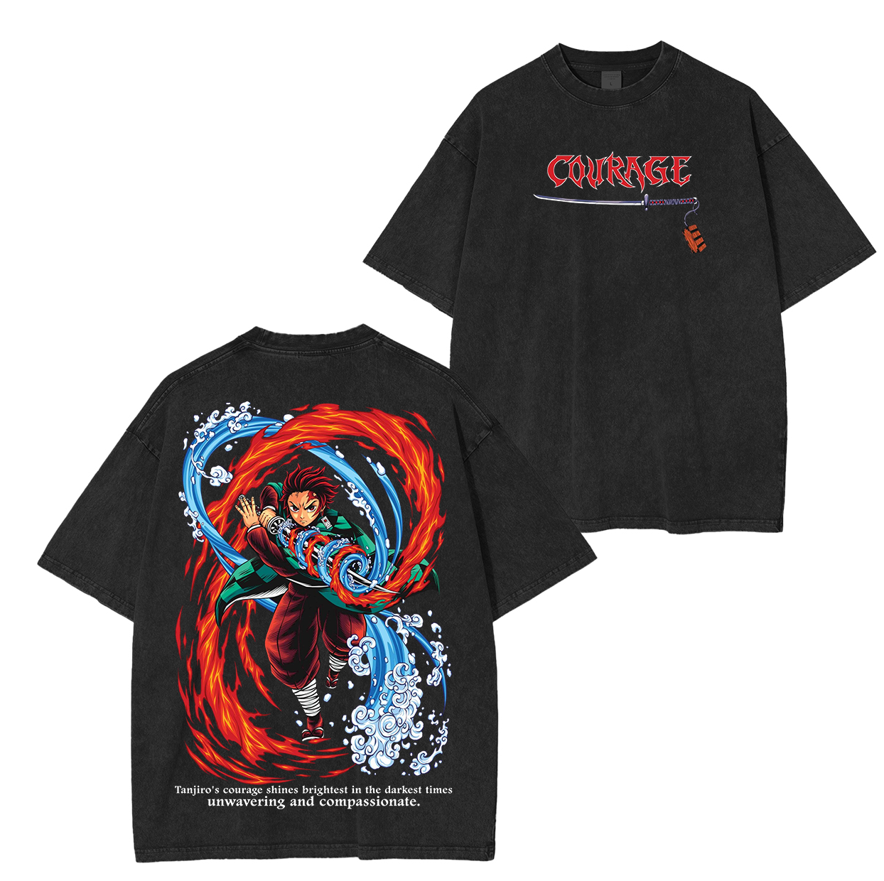 Tanjiro,Demon Slayer Anime Unisex Washed T-Shirt