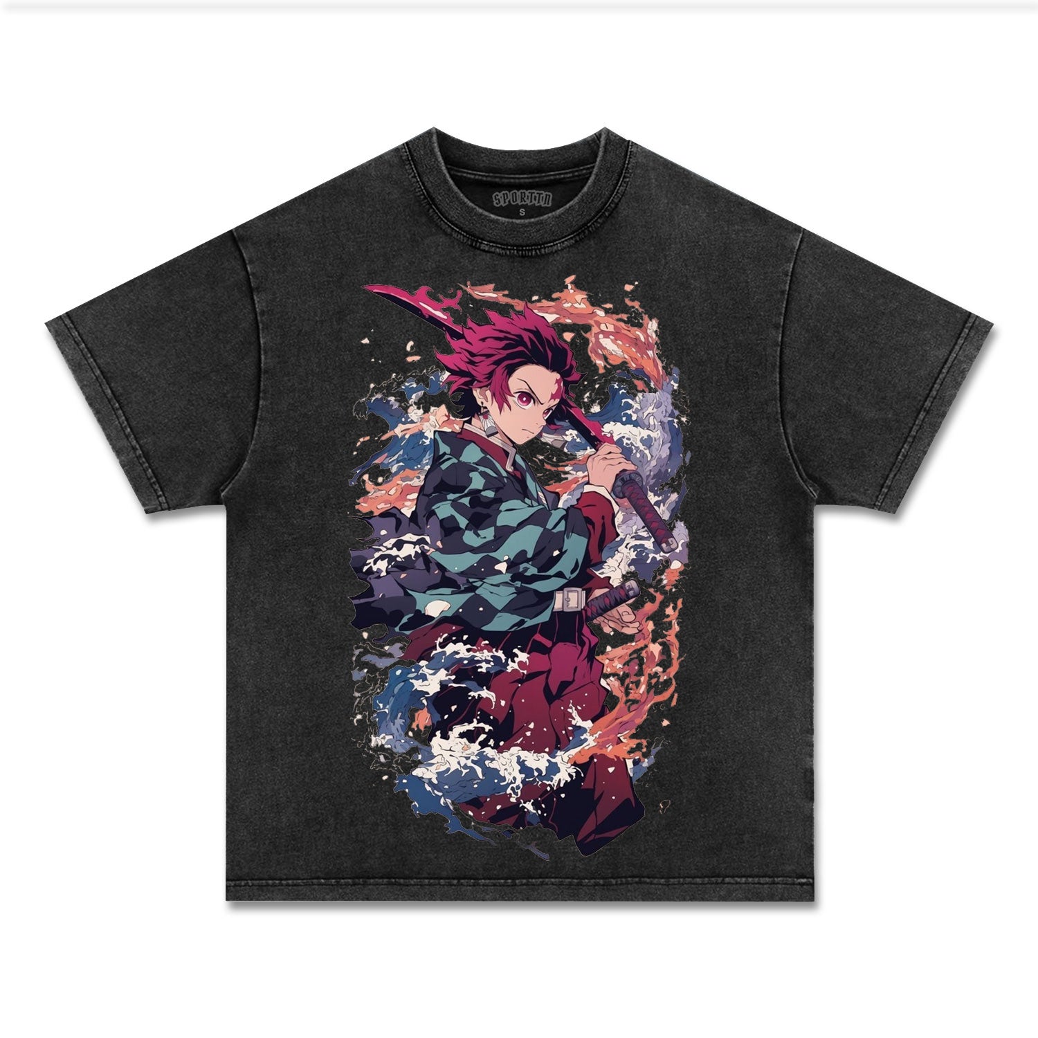 UNISEX ANIME INSPIRED VINTAGE TEE丨DEMON SLAYER-[FRONT]