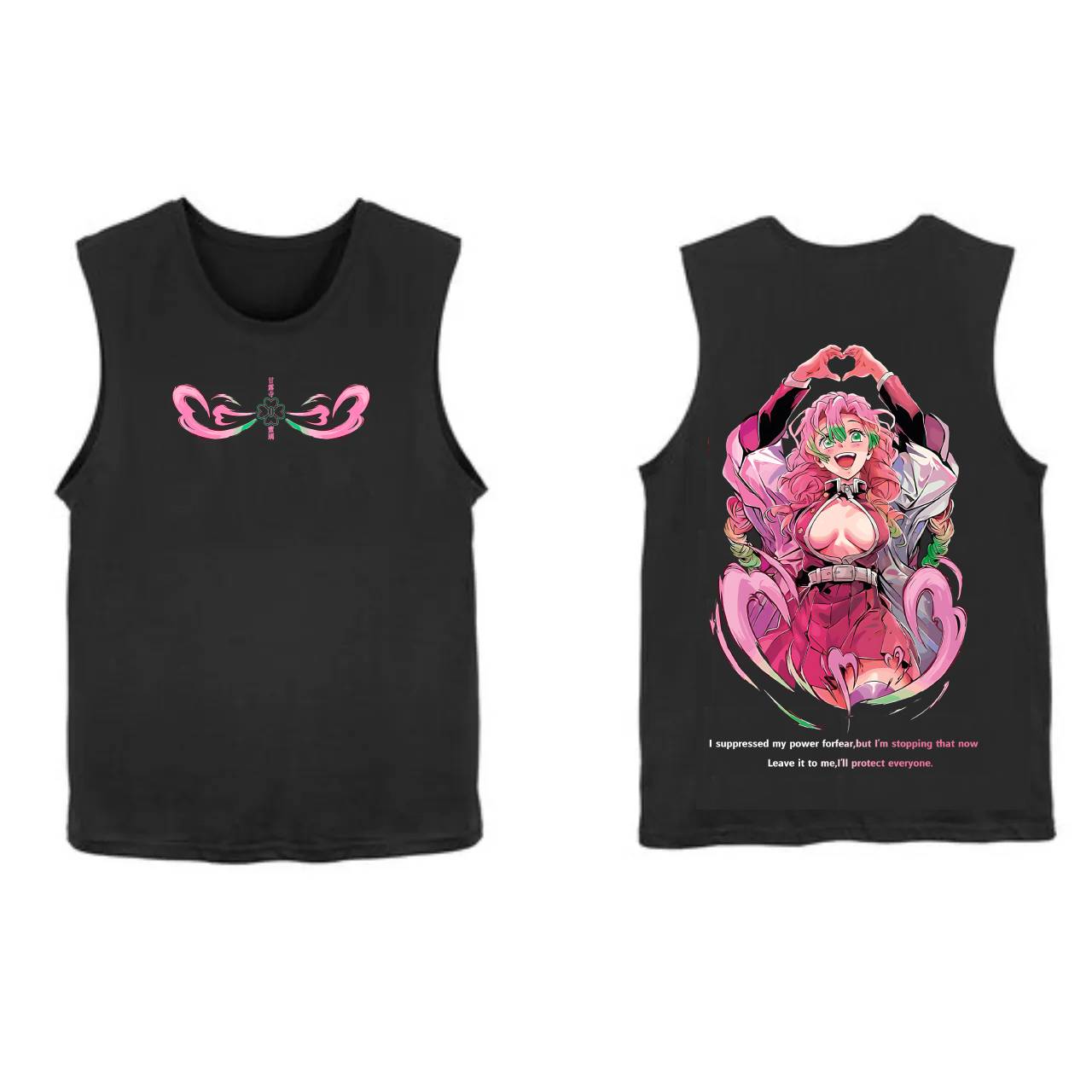 Hashira Demon Slayer Tank Top– Rengoku, Giyu, Tengen, Obanai, Gyomei, Mitsuri Vintage Washed