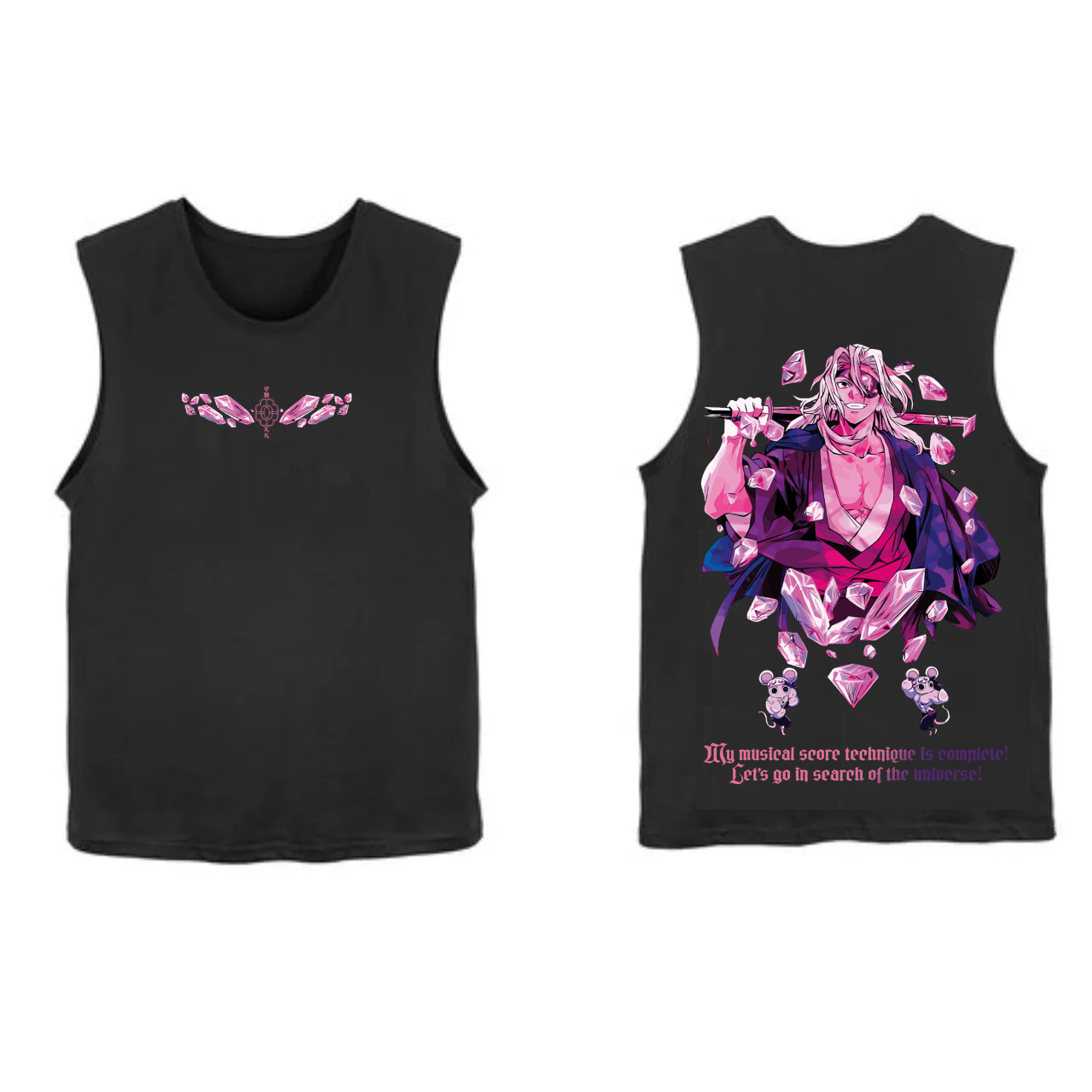 Hashira Demon Slayer Tank Top– Rengoku, Giyu, Tengen, Obanai, Gyomei, Mitsuri Vintage Washed