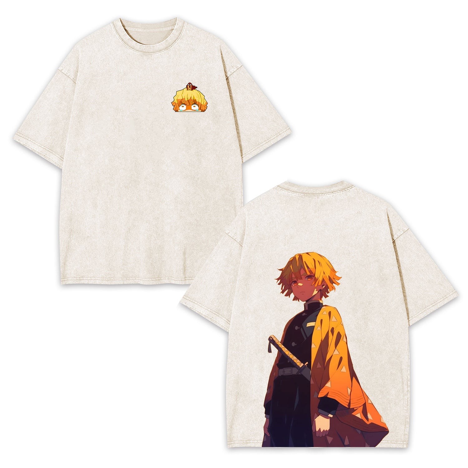 ZENITSU UNISEX OVERSIZED TEE 丨DEMON SLAYER-[DS]