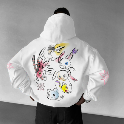 UnisexAnime Style Retro Hoodie-AnimeClothe