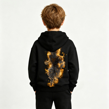 Dragon Ball Anime Graphic Hoodie for Goku Kids Cartoon Print Cotton Tee