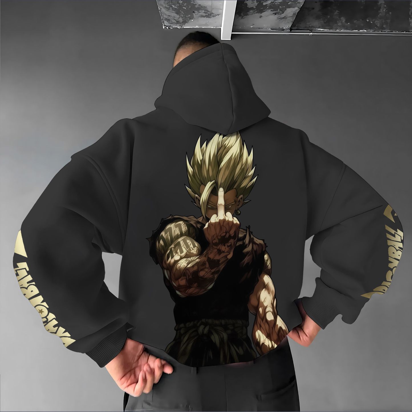 Unisex Anime Print Casual Oversized Hoodie