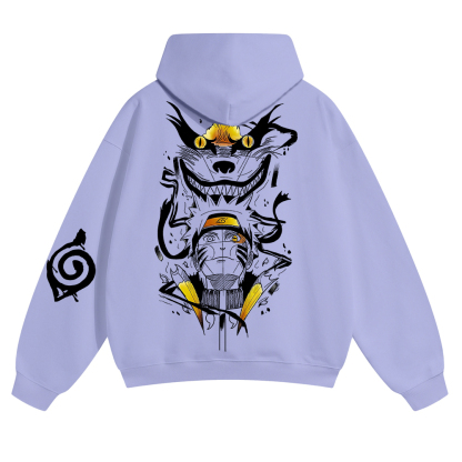 Oversized Unisex Anime Print Hoodie