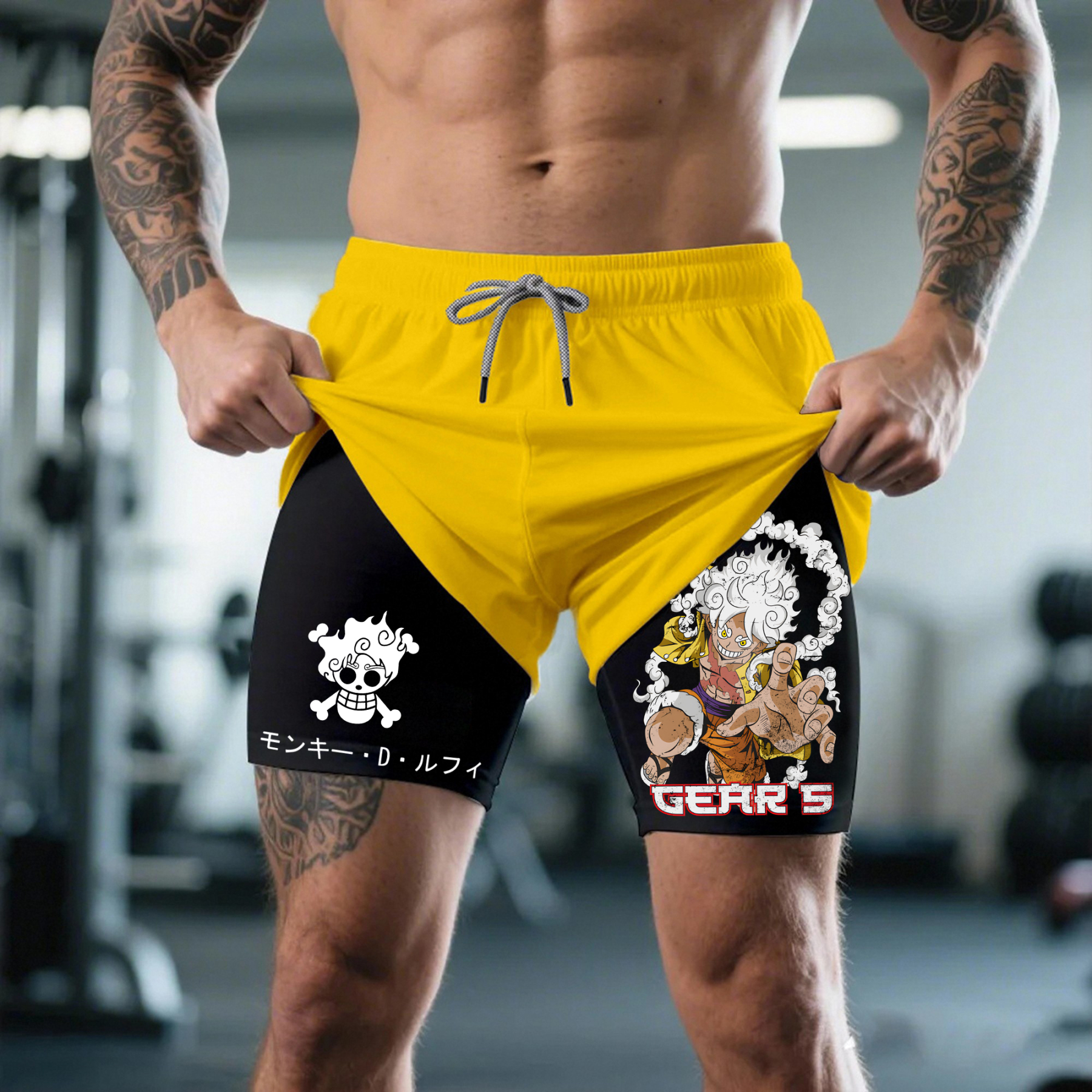 Unisex One Piece Anime Shorts | Luffy Gear 5