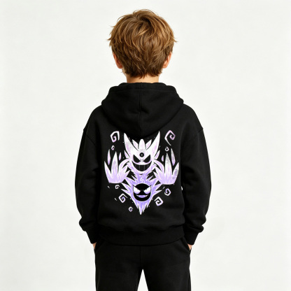 Pokémon Gengar Anime Graphic Hoodie for Kids Cartoon Print Cotton Tee