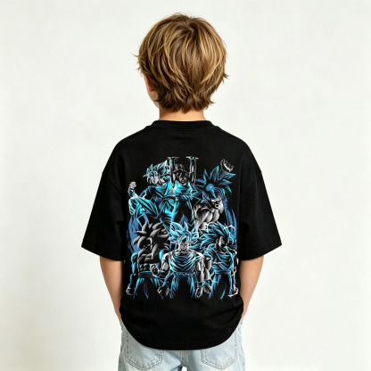 Dragon Ball Anime Graphic T-Shirt for Kids Cartoon Print Cotton Tee