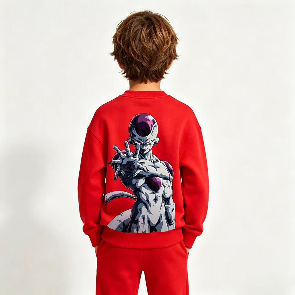 Dragon Ball Frieza Anime Graphic Crewneck Sweatshirt for Kids Cartoon Print Cotton Tee