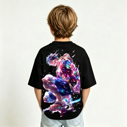 One Piece Anime Graphic T-Shirt for Luffy Kids Cartoon Print Cotton Tee