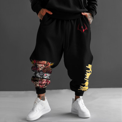 Jujutsu Kaisen Anime Theme Cartoon Print Pure Pants