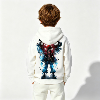 One Piece Anime Graphic Hoodie for Luffy Kids Cartoon Print Cotton Tee