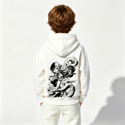One Piece Anime Graphic Hoodie for Nami Kids Cartoon Print Cotton Tee