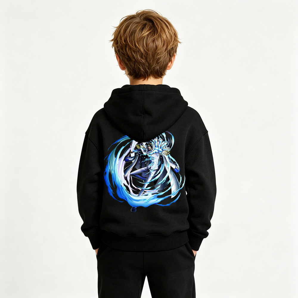 One Piece Anime Graphic Hoodie for Kuzan Aokiji Kids Cartoon Print Cotton Tee