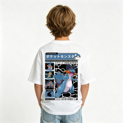 Pokémon Anime Graphic T-Shirt for Kids Cartoon Print Cotton Tee