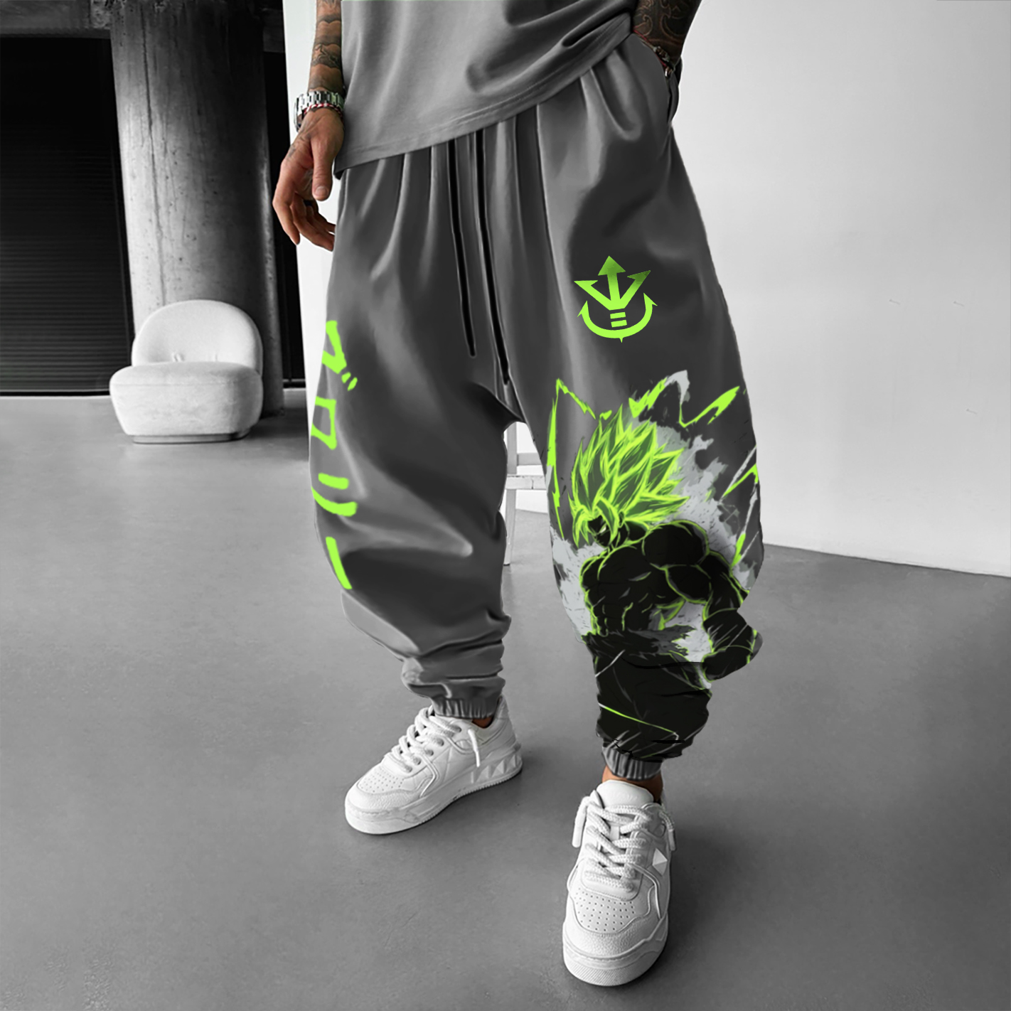 Unisex Oversized Anime Harem Pants-AnimeClothe