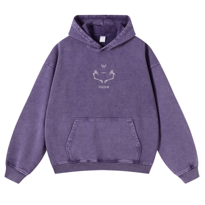 Vintage Washed Hoodie-AnimeClothe