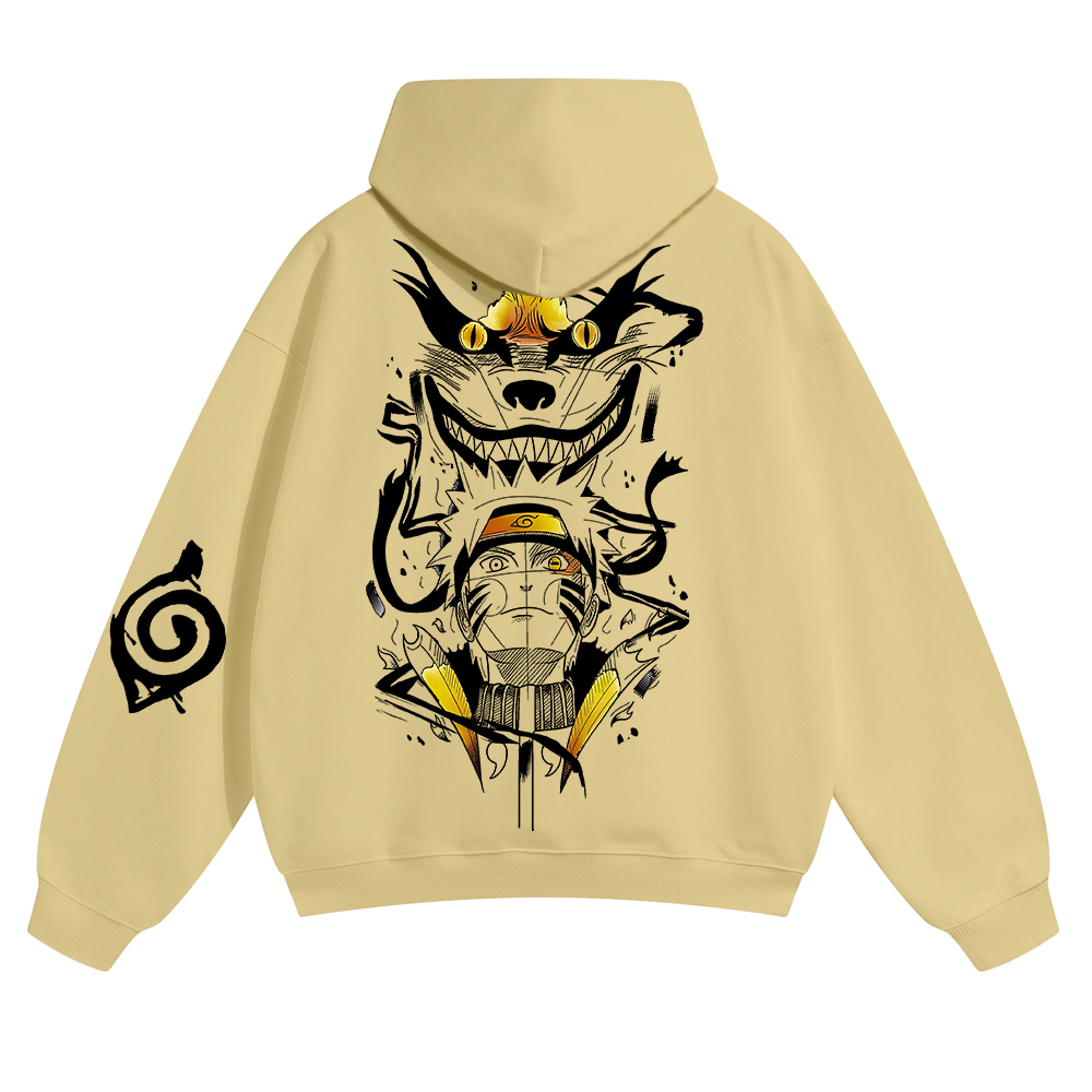 Oversized Unisex Anime Print Hoodie