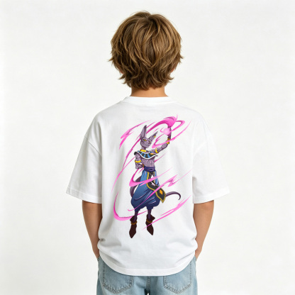 Dragon Ball Anime Graphic T-Shirt for Beerus Kids Cartoon Print Cotton Tee