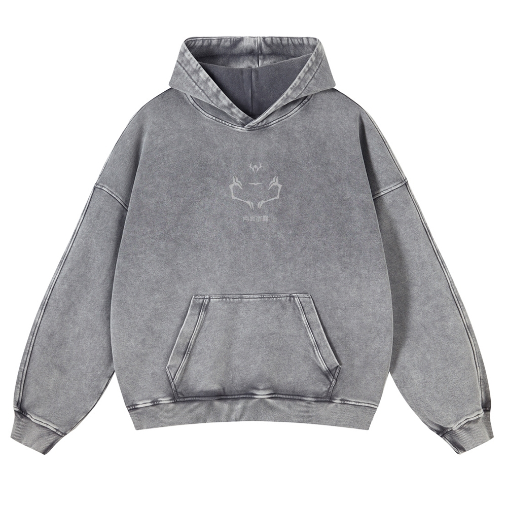 Vintage Washed Hoodie-AnimeClothe