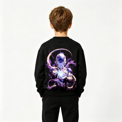 Dragon Ball Anime Graphic Crewneck Sweatshirt for Frieza Kids Cartoon Print Cotton Tee