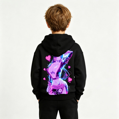 One Piece Anime Graphic Hoodie for Boa Hancock Kids Cartoon Print Cotton Tee